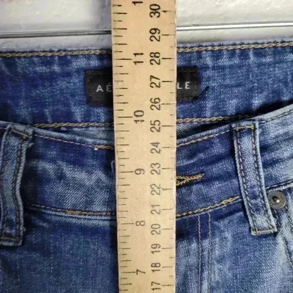 Aeropostale Skinny Denim Jeans Men's Size 30/32Blue 5-Pocket Whisker - Picture 10 of 10